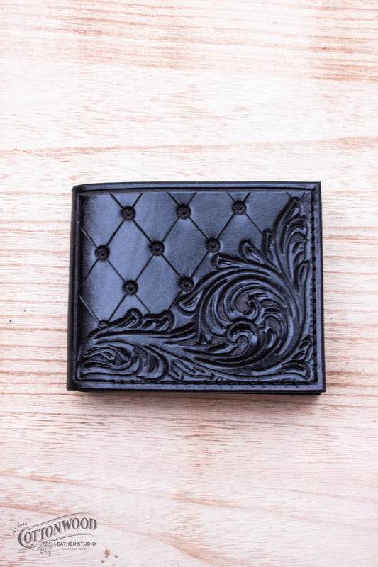 Quilted Scroll Bifold Wallet