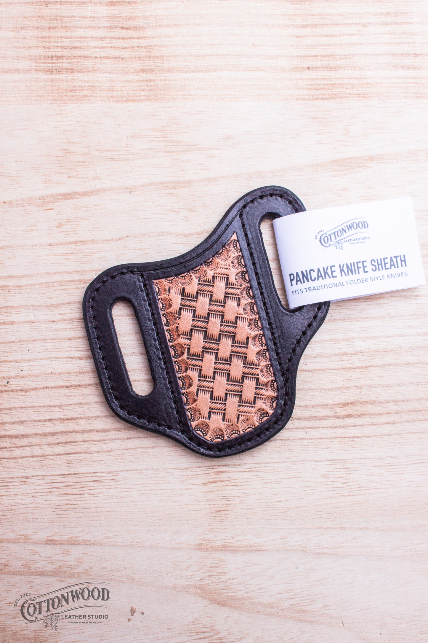 Basketweave Pancake Knife Sheath