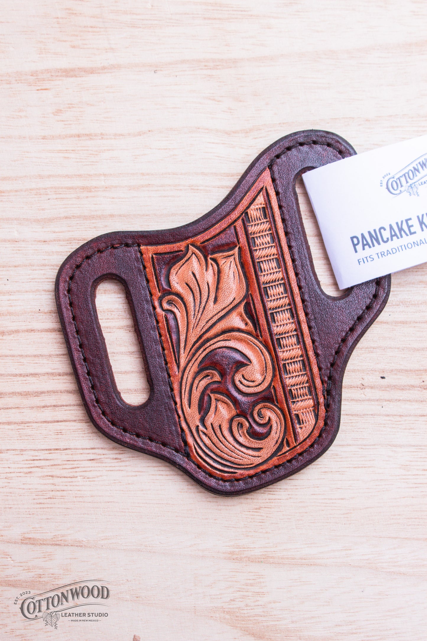 Scrollwork Pancake Knife Sheath