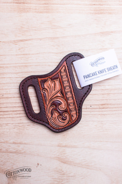 Scrollwork Pancake Knife Sheath