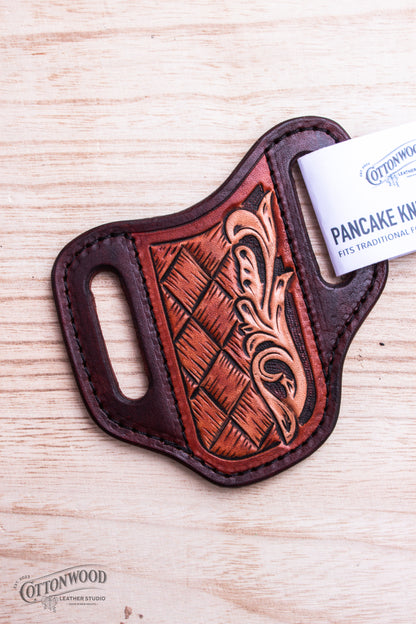 Scrollwork Pancake Knife Sheath