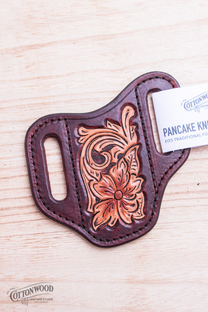 Western Floral Pancake Knife Sheath