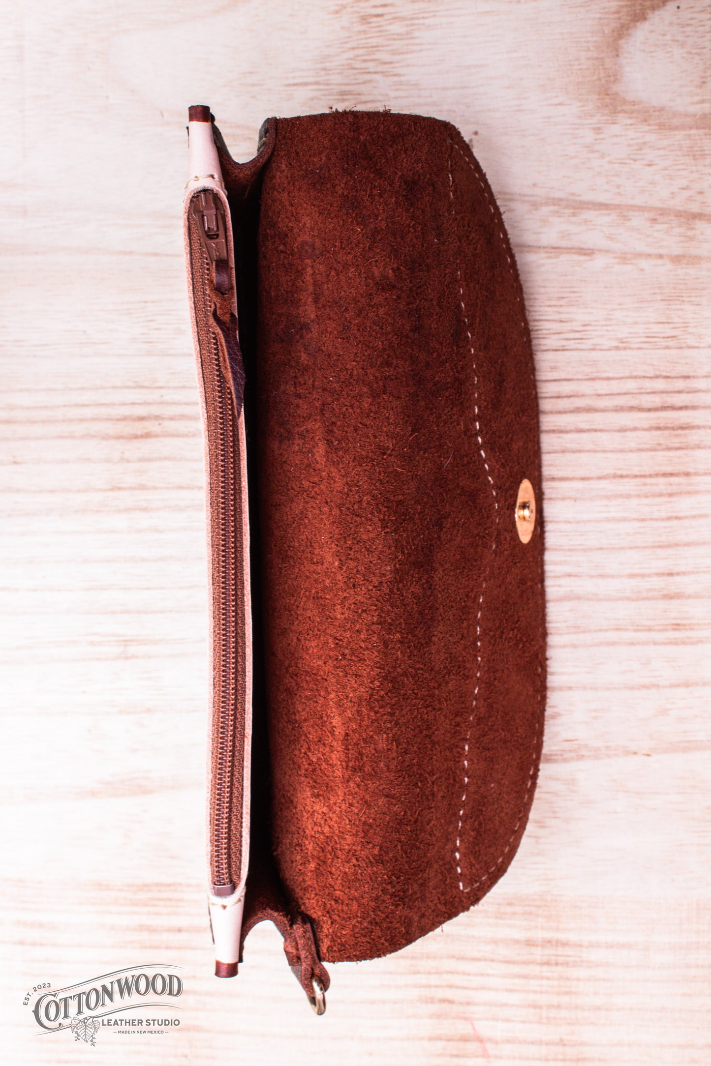 Brown Clutch Wallet with Cowboy Boot Wrist Strap