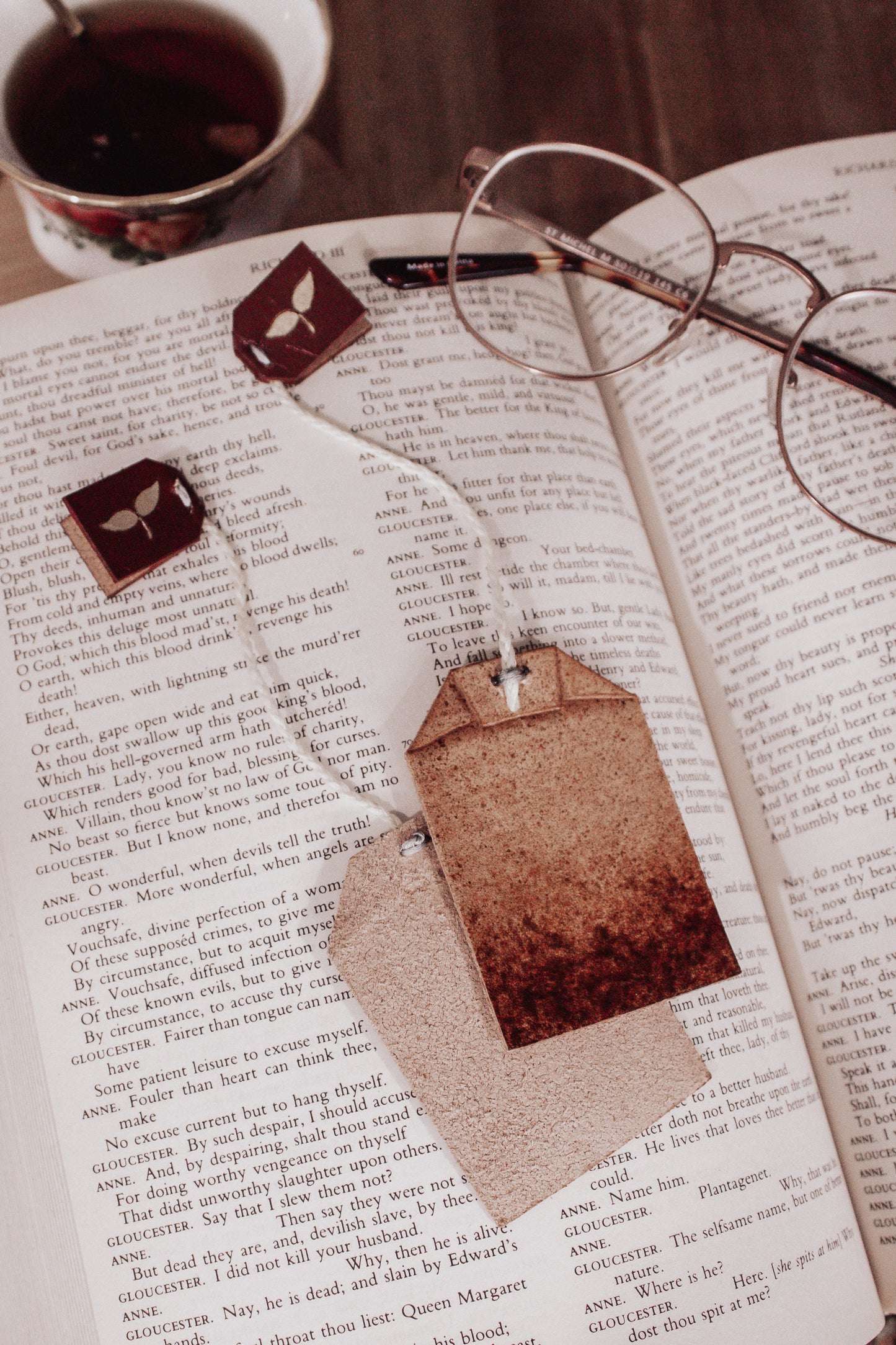 Black Tea Bag Bookmark