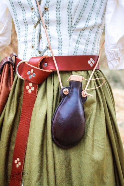 Medieval Leather Costrel